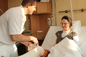 Knie nach der Operation